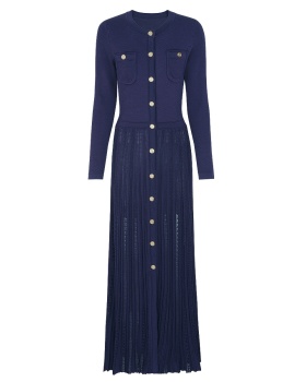 European style fashion long sleeve slim spring and autumn dress