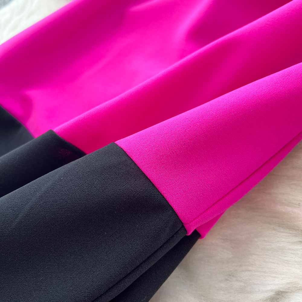 Korean style long dress pinched waist dress for women