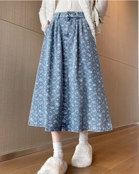 Temperament denim skirt skirt for women