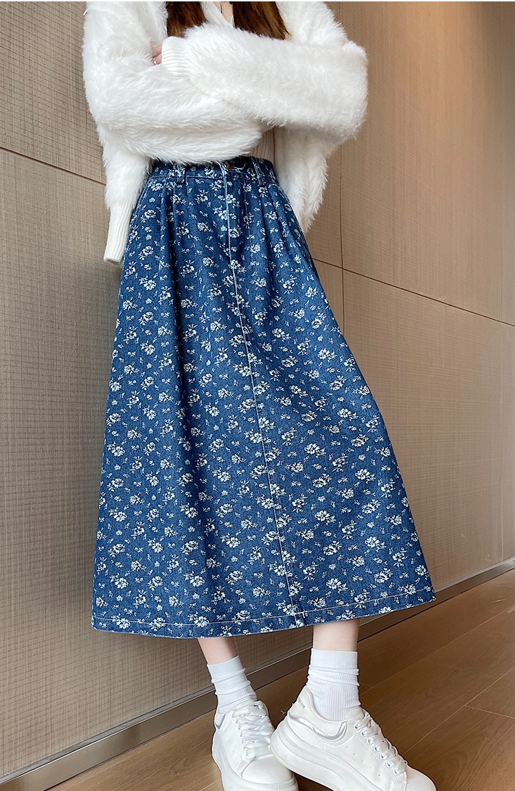 Temperament denim skirt skirt for women