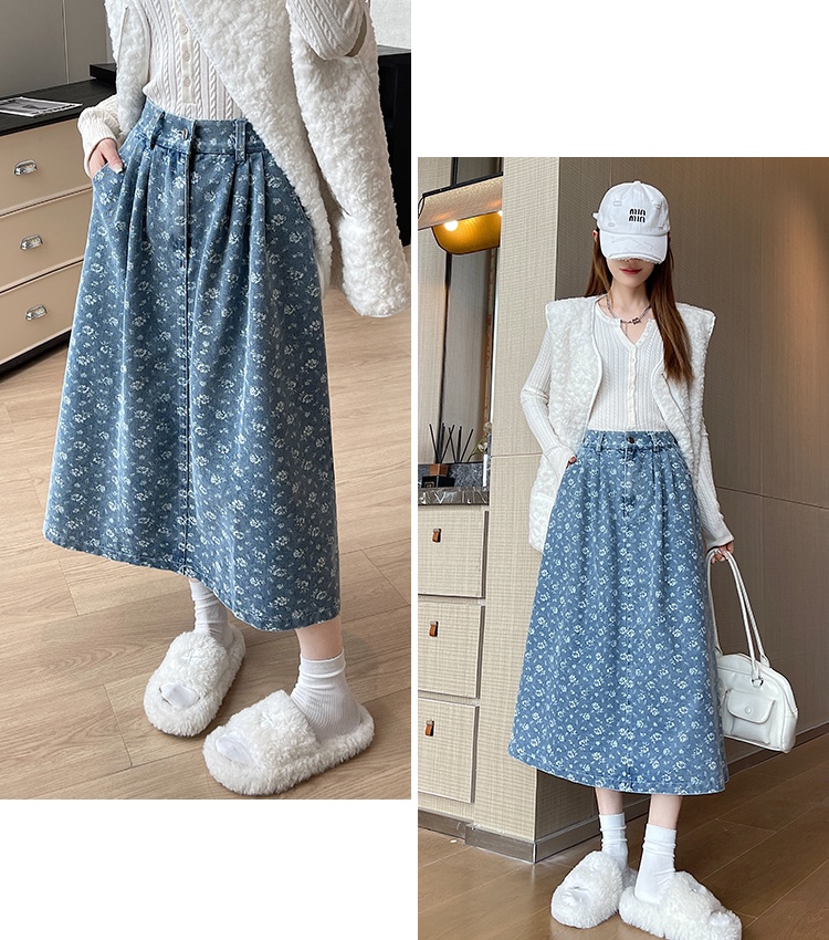 Temperament denim skirt skirt for women