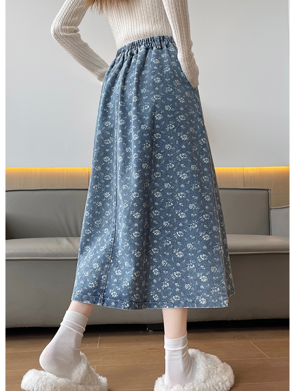 Temperament denim skirt skirt for women