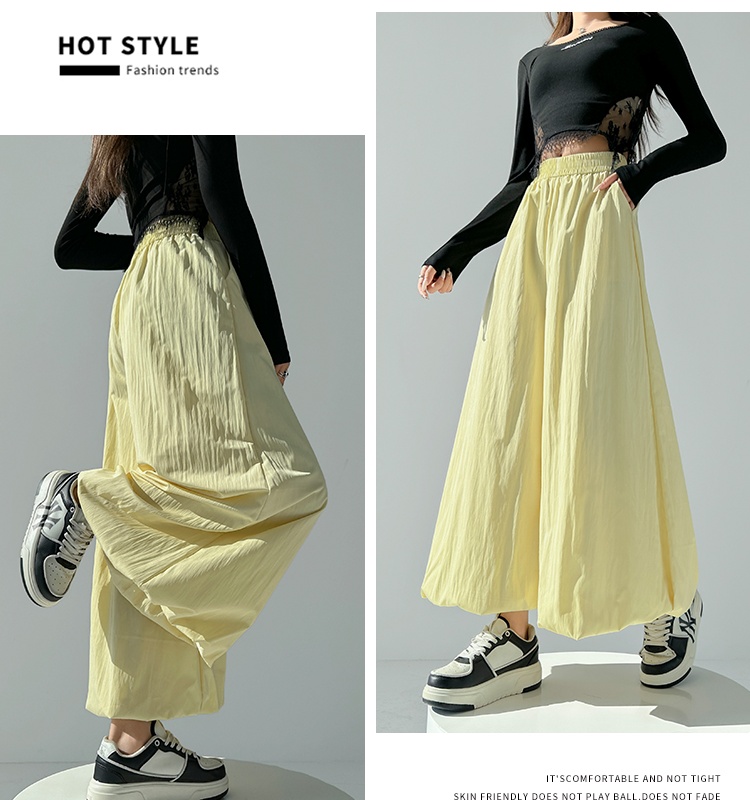 High waist drape summer pants slim Casual bud skirt