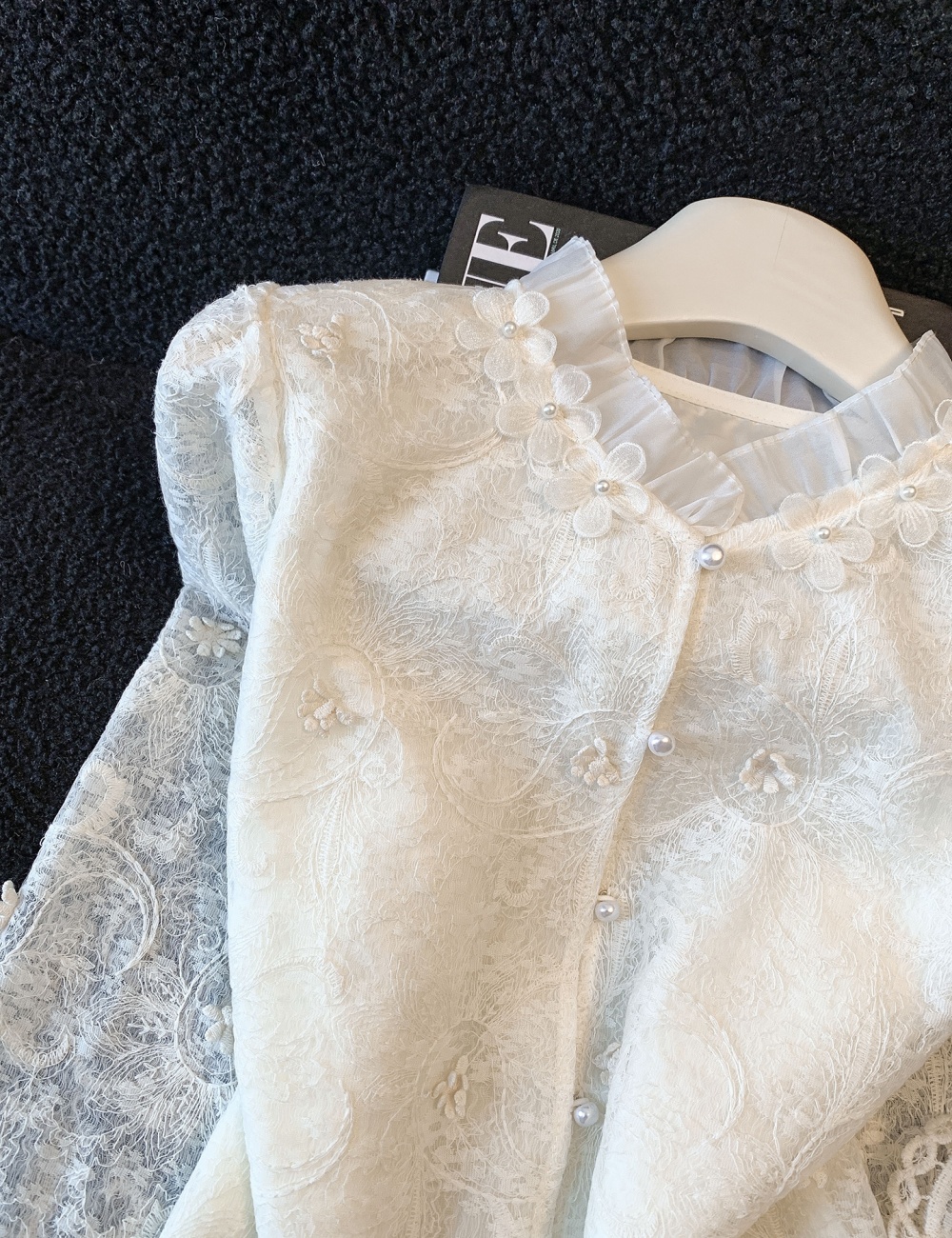 Spring lace collar shirt fungus small shirt for women