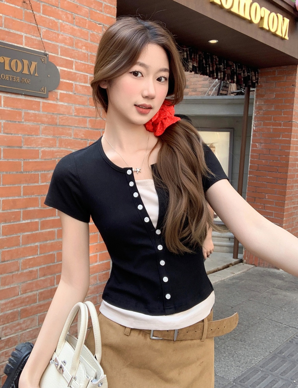 Short sleeve tops temperament T-shirt for women
