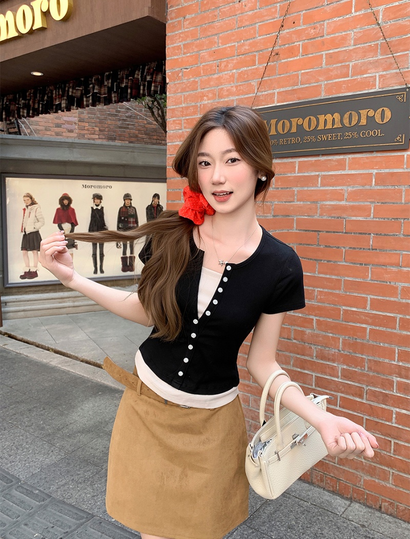 Short sleeve tops temperament T-shirt for women