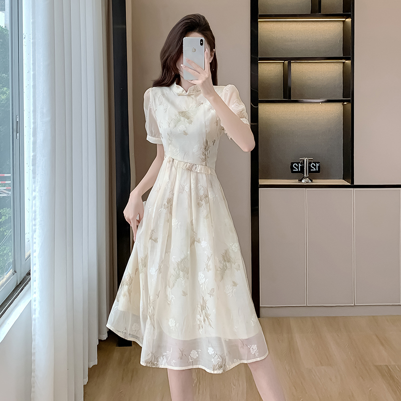 Summer dress short sleeve cheongsam for women