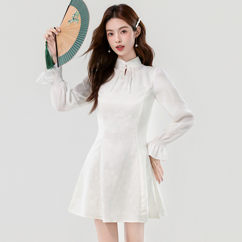 Temperament retro cheongsam autumn dress for women