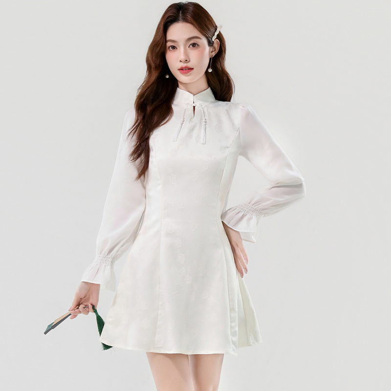Temperament retro cheongsam autumn dress for women