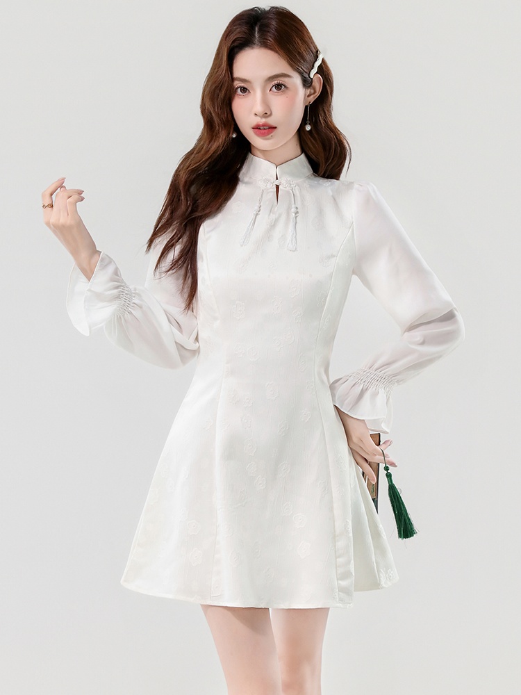 Temperament retro cheongsam autumn dress for women