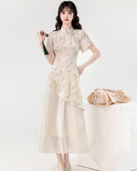 Chinese style cheongsam summer dress for women
