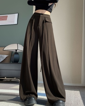 Slim business suit mopping wide leg pants for women