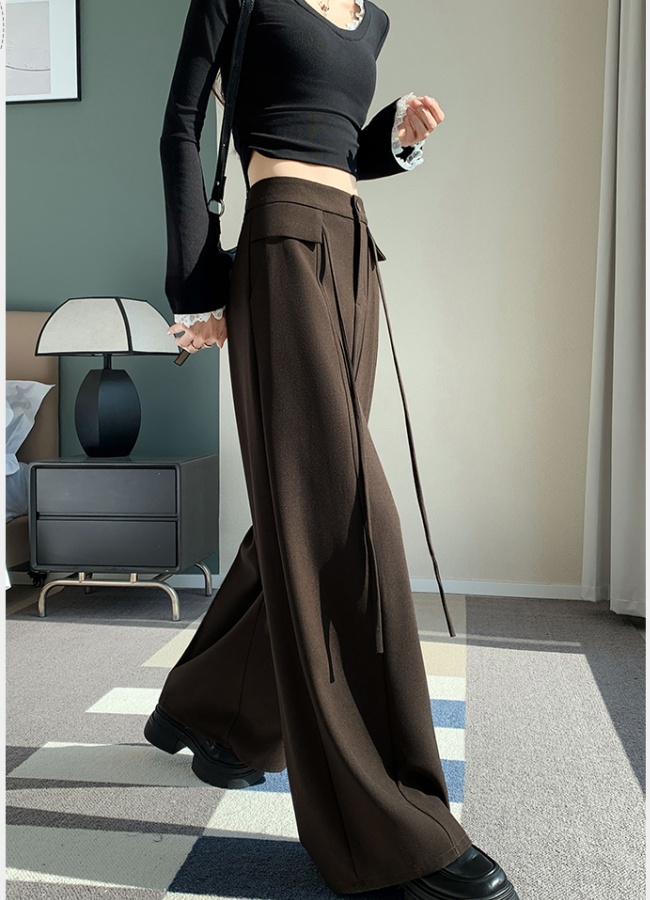 Slim business suit mopping wide leg pants for women