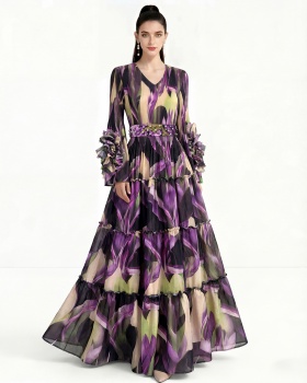 Cake Bohemian beach dress printing dress