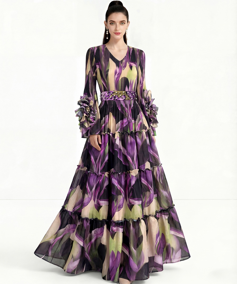 Cake Bohemian beach dress printing dress