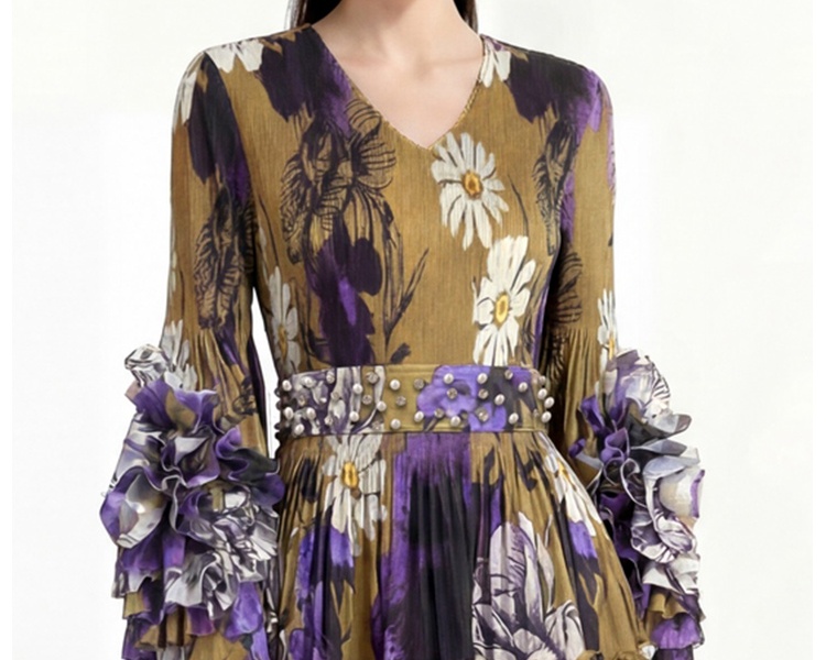 Printing Bohemian beach dress cake dress