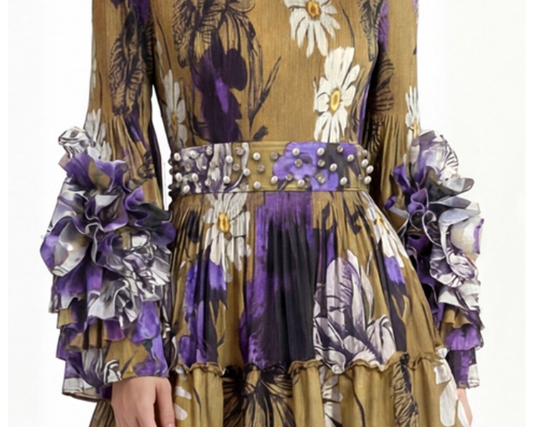 Printing Bohemian beach dress cake dress