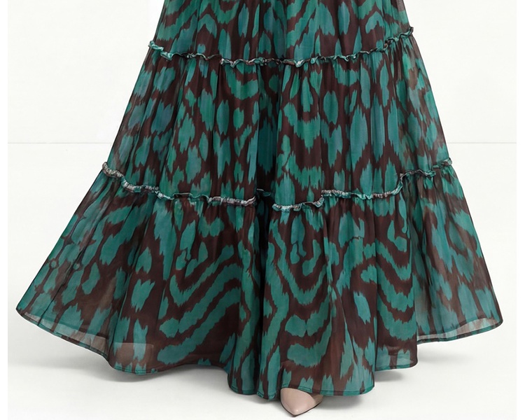 Cake dress printing Bohemian beach dress