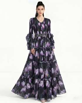 Cake Bohemian beach dress printing dress