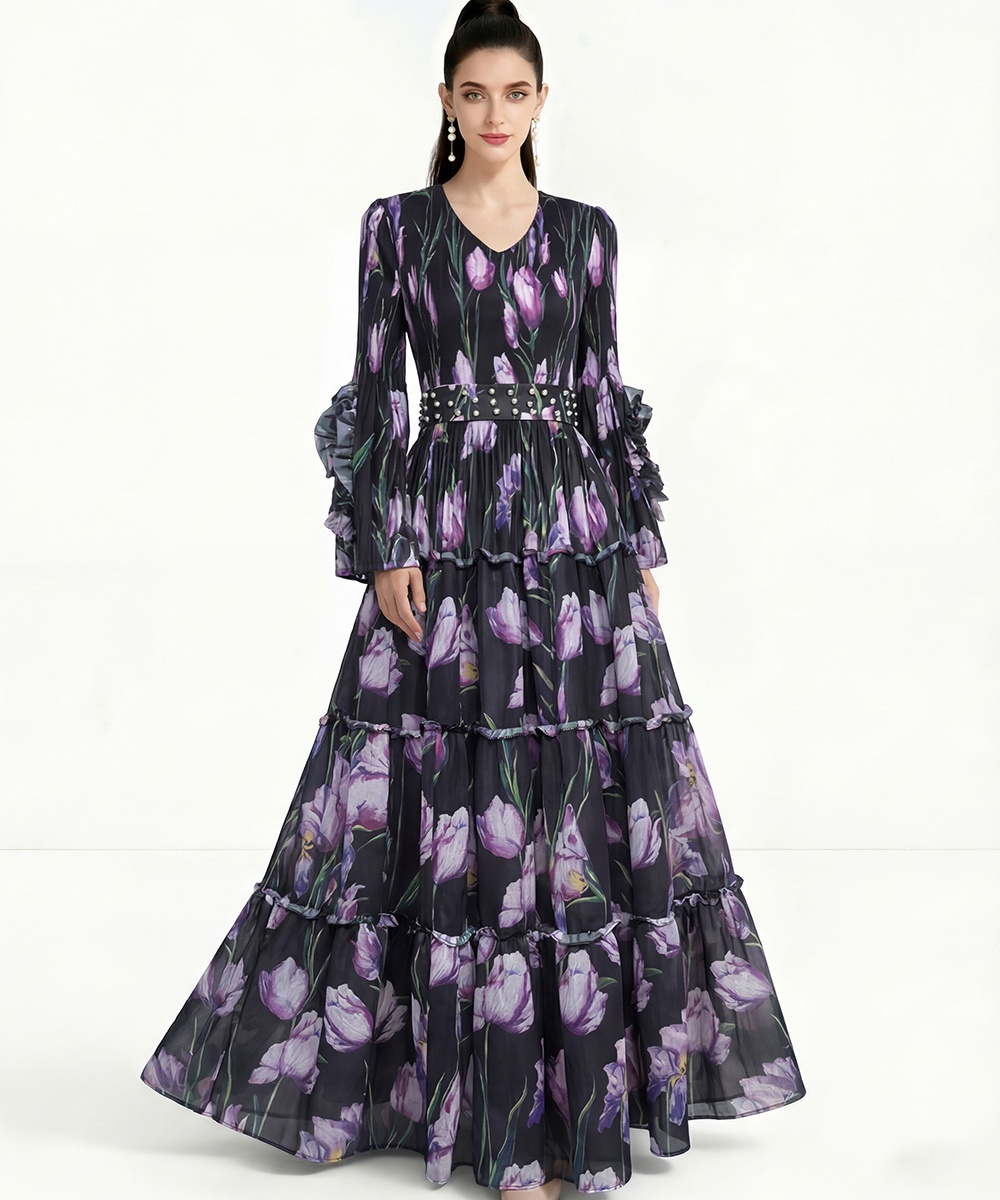 Cake Bohemian beach dress printing dress