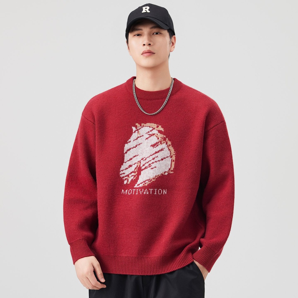 Loose Casual sweater all-match round neck coat