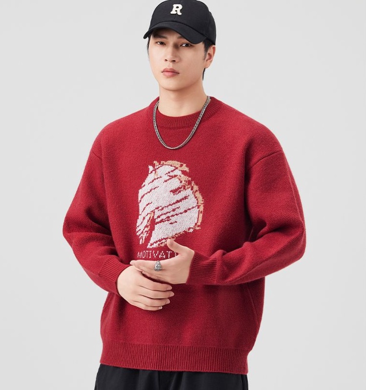 Loose Casual sweater all-match round neck coat