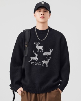 Fawn American style autumn and winter sweater for men