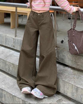 Lengthen couples wide leg pants loose jeans