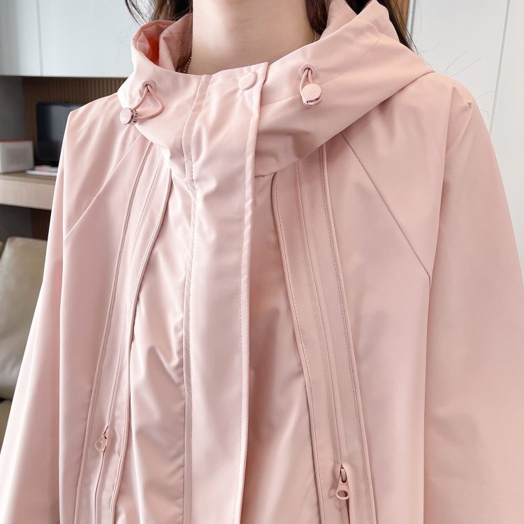 Spring and autumn hooded coat all-match loose jacket
