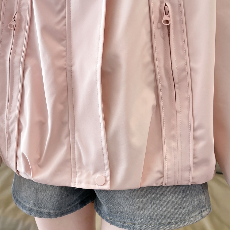 Spring and autumn hooded coat all-match loose jacket