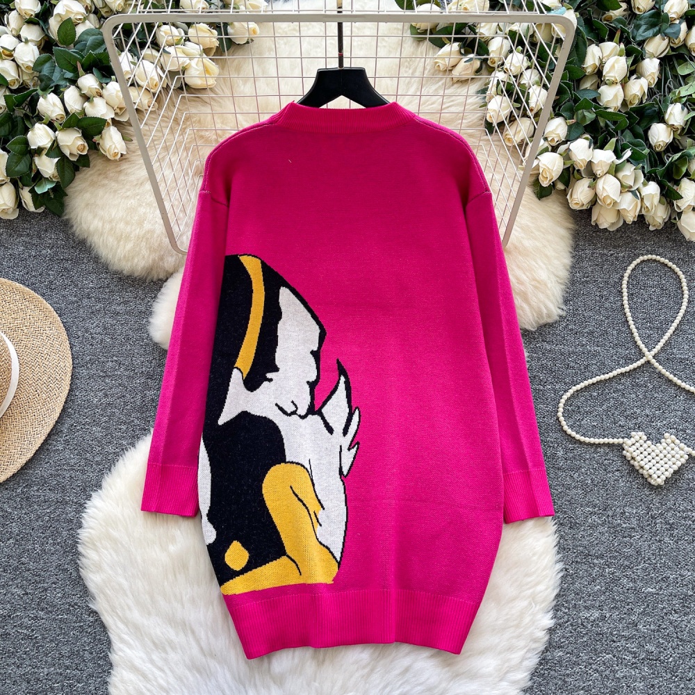Pullover donald duck cartoon sweater for women