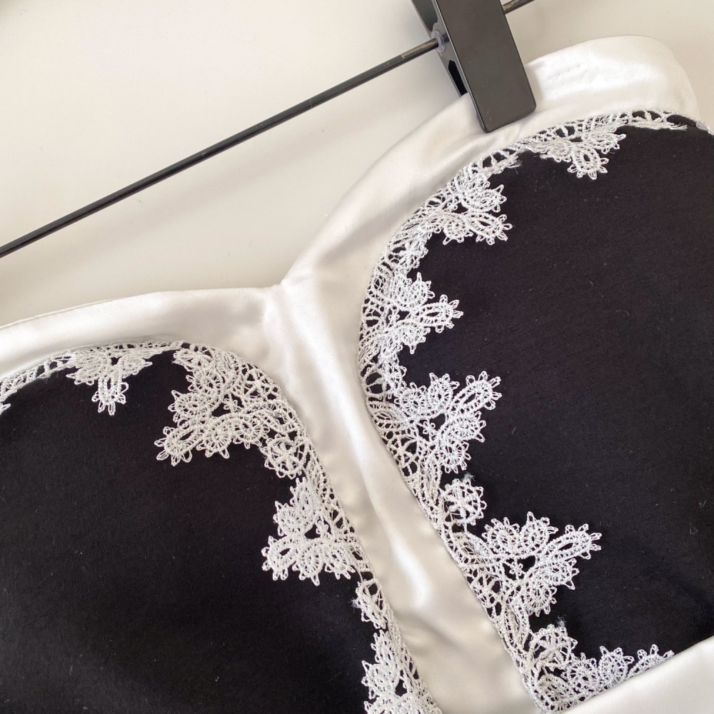 Spring splice vest satin tops for women