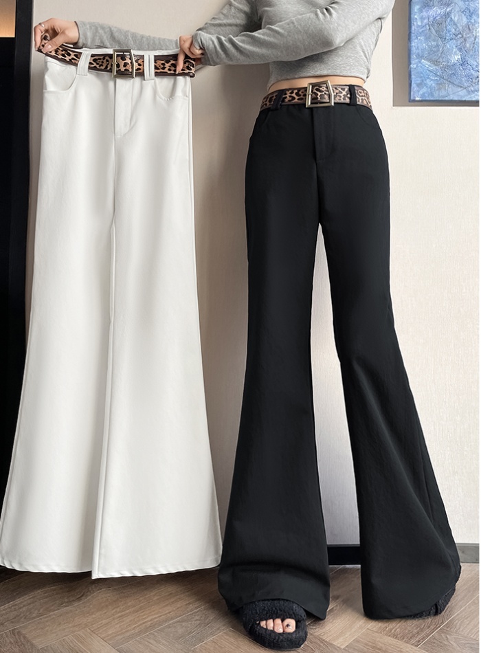 High waist cotton pants spring business suit for women