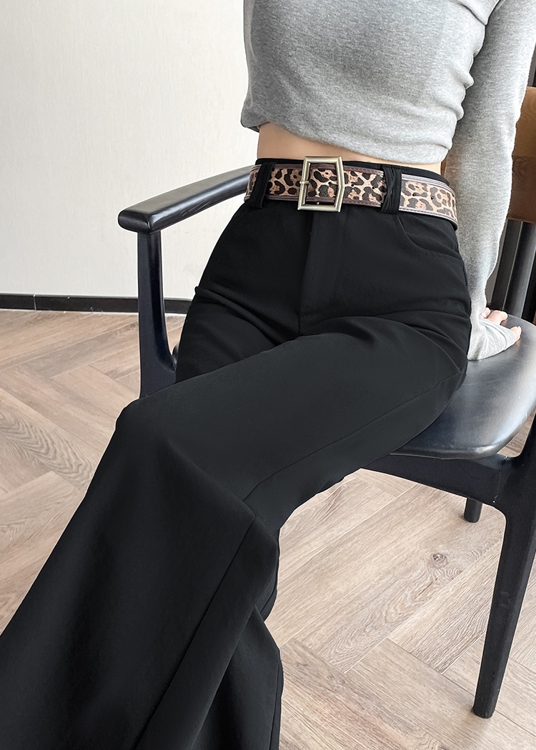 High waist cotton pants spring business suit for women