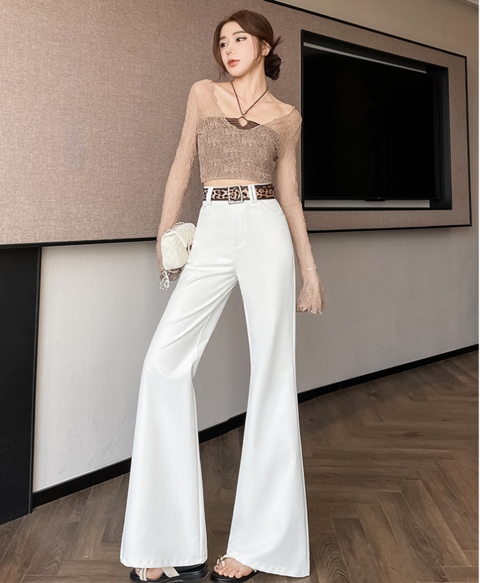 High waist cotton pants spring business suit for women