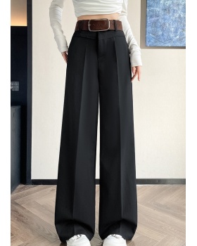 High waist business suit drape long pants for women