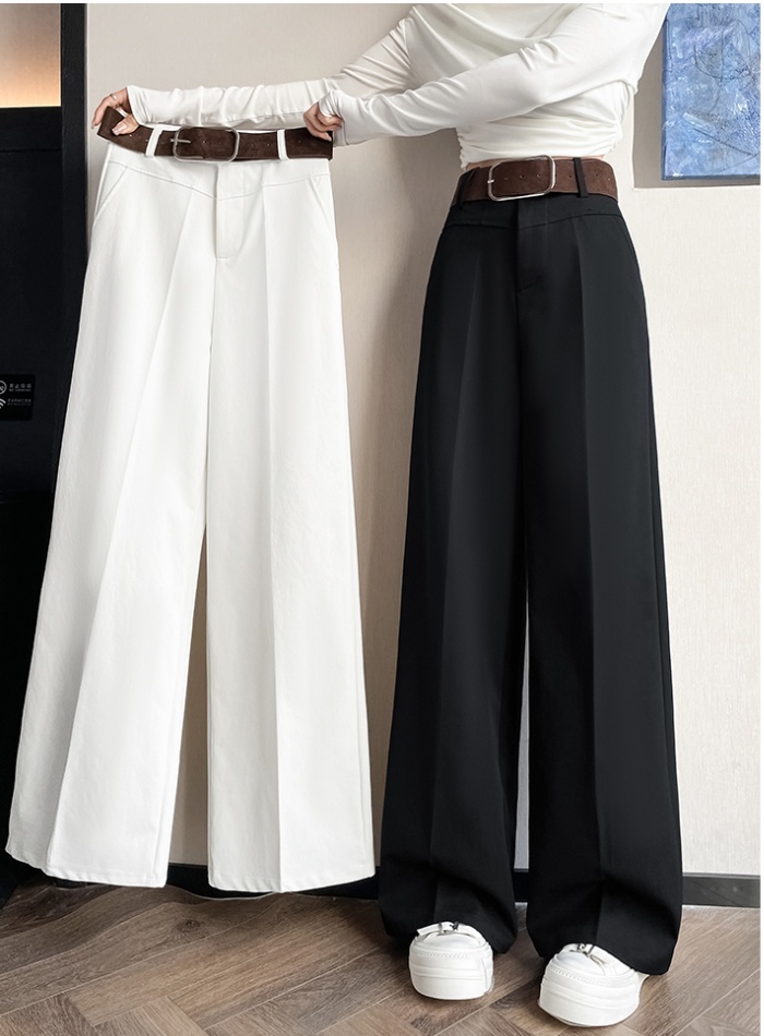High waist business suit drape long pants for women