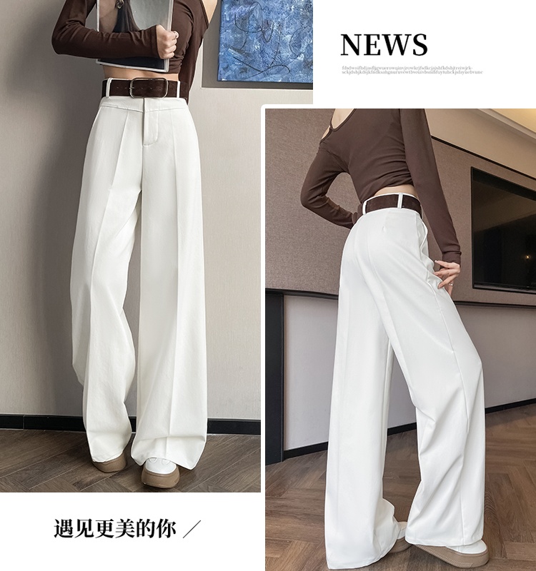 High waist business suit drape long pants for women