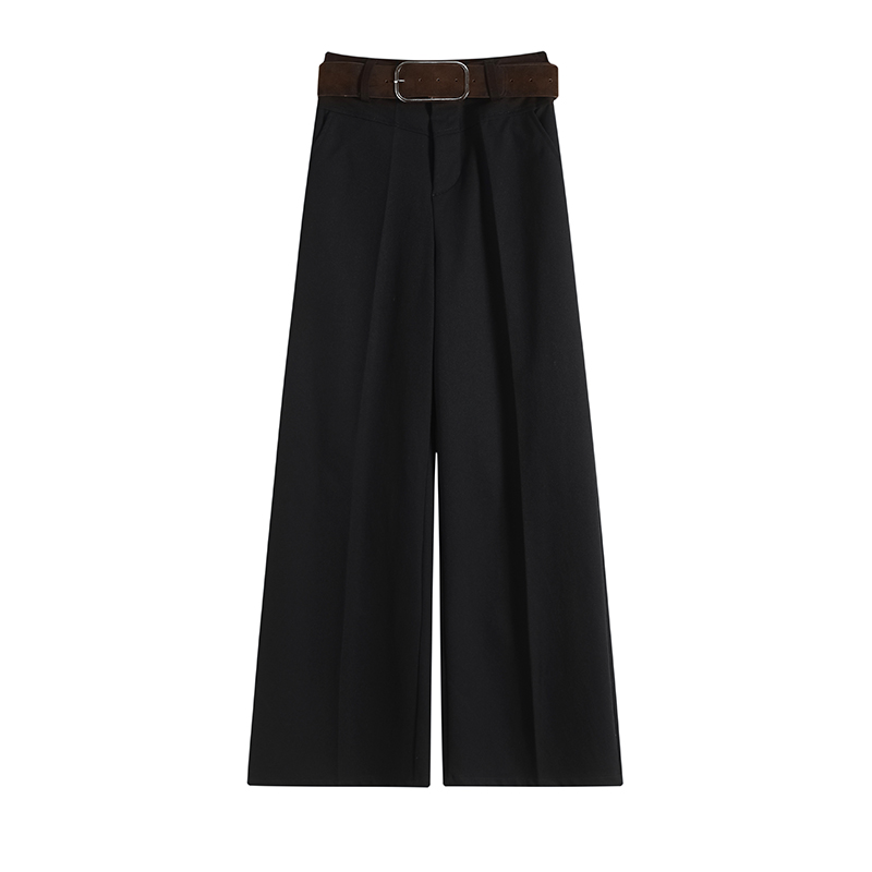 High waist business suit drape long pants for women