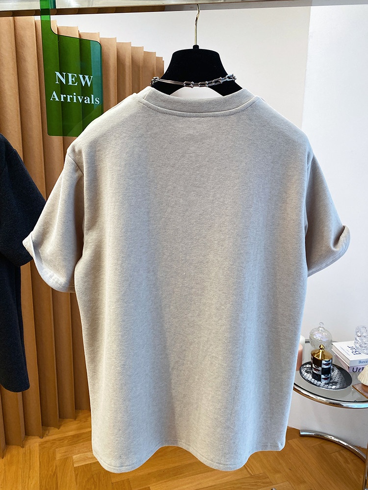 Printing short sleeve all-match large yard tops