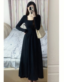 Black dress France style long dress for women