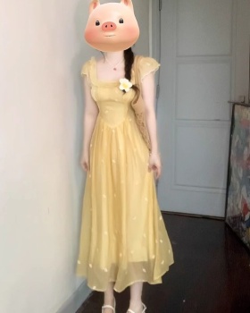 Temperament long dress boats sleeve dress for women