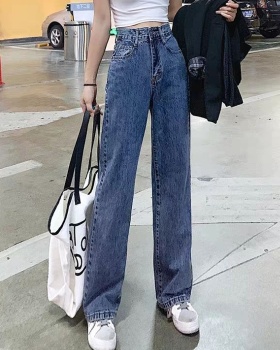Straight loose pants Korean style mopping jeans for women