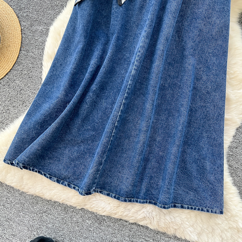 Commuting high waist scarves retro art skirt for women