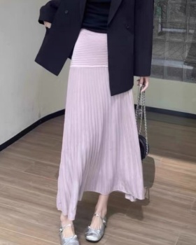 Spring pleated long skirt elegant long skirt for women