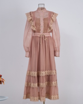 Spring and autumn fashion shirt long sleeve long skirt a set