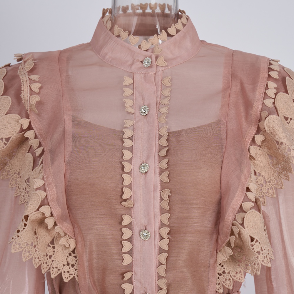 Spring and autumn fashion shirt long sleeve long skirt a set