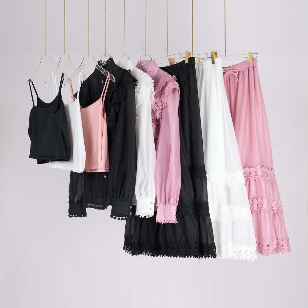 Spring and autumn fashion shirt long sleeve long skirt a set