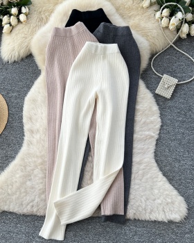 Straight pants elasticity leggings for women