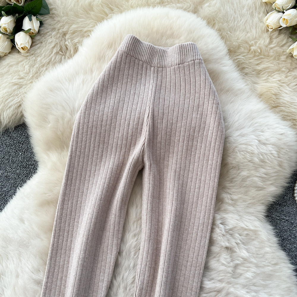 Straight pants elasticity leggings for women